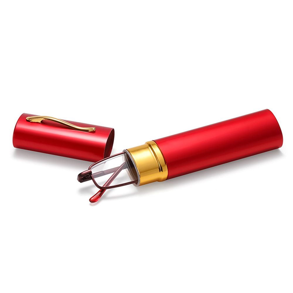 Ultra-thin Metal Reading Glasses with Tube Case