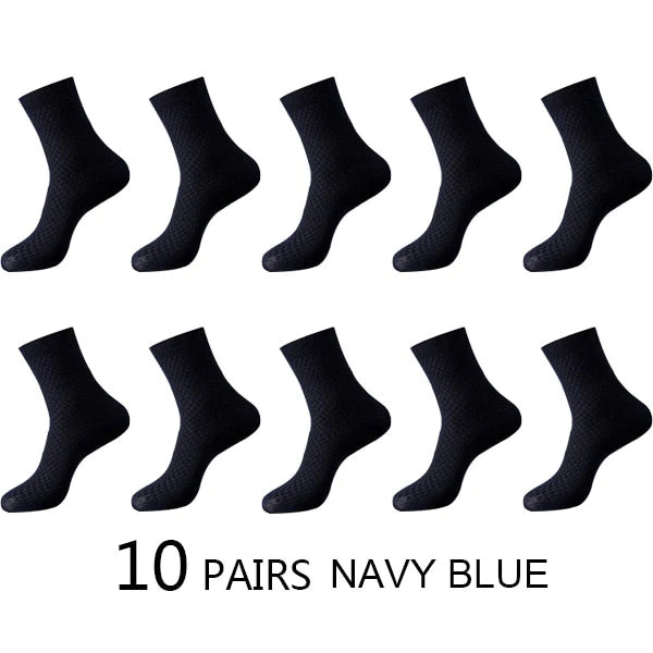 Bamboo Fiber Luxuriously Soft Breathable Antibacterial Socks For Men (10 pairs)