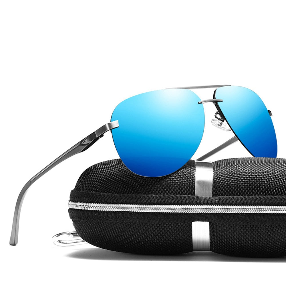 Mirror Pilot Design Polarized Sunglasses