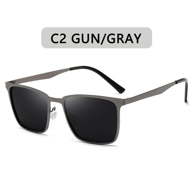 Classic Square Frame Polarized Sunglasses