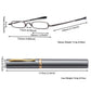 Ultra-thin Metal Reading Glasses with Tube Case