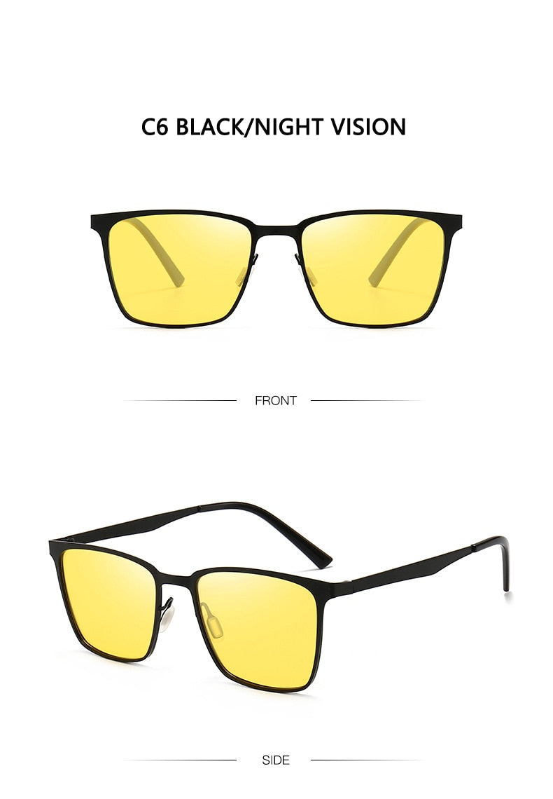 Classic Square Frame Polarized Sunglasses