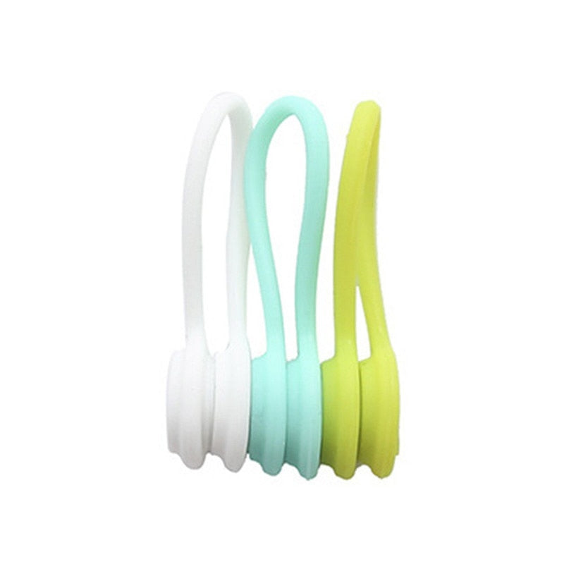 Multifunction Magnetic Silicone Cable Ties (10pcs set)