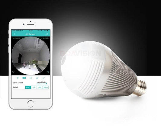 Wireless 360° LED Bulb Hidden IP/wifi Security Camera - Indigo-Temple