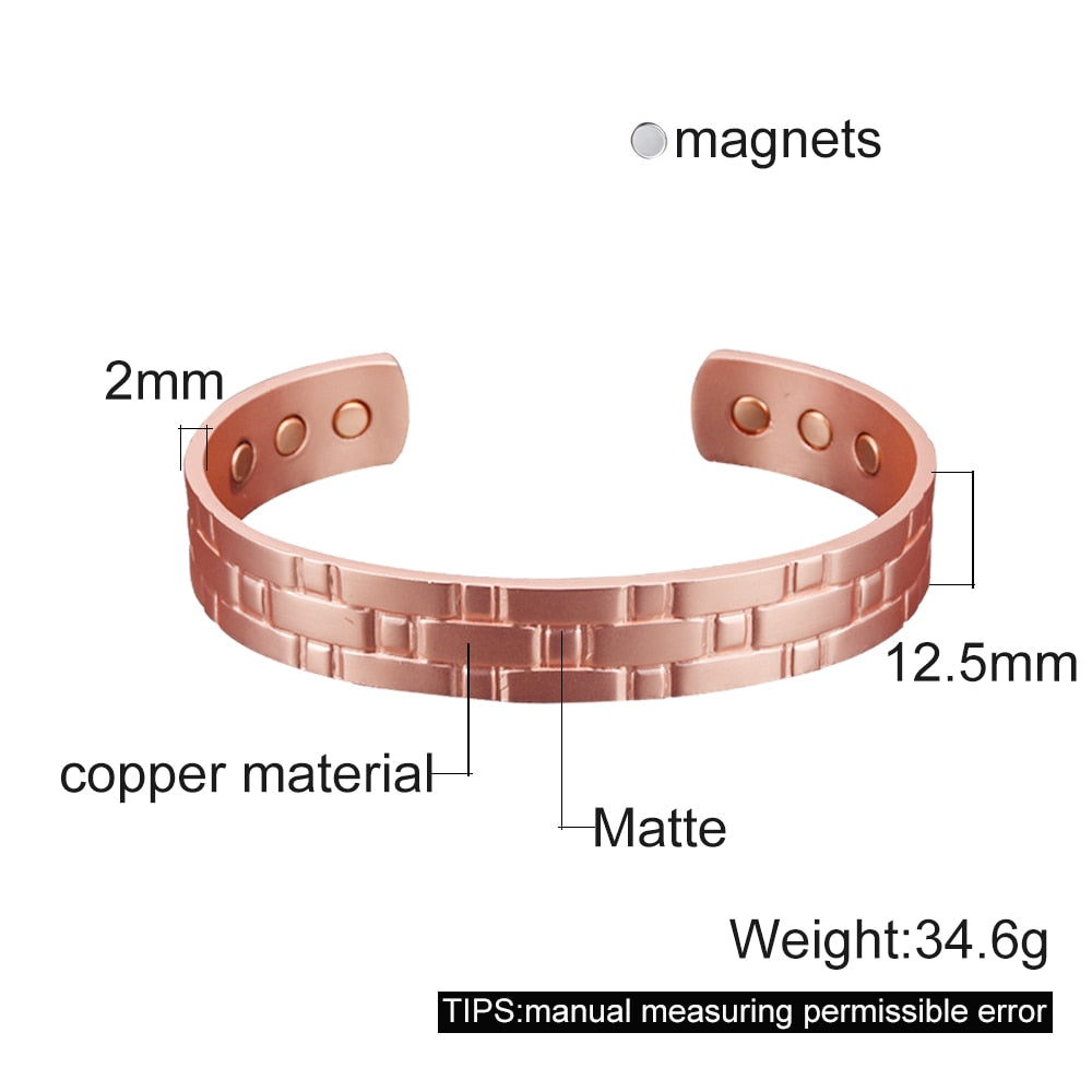 Pure Copper Magnetic Therapy Health Bracelet