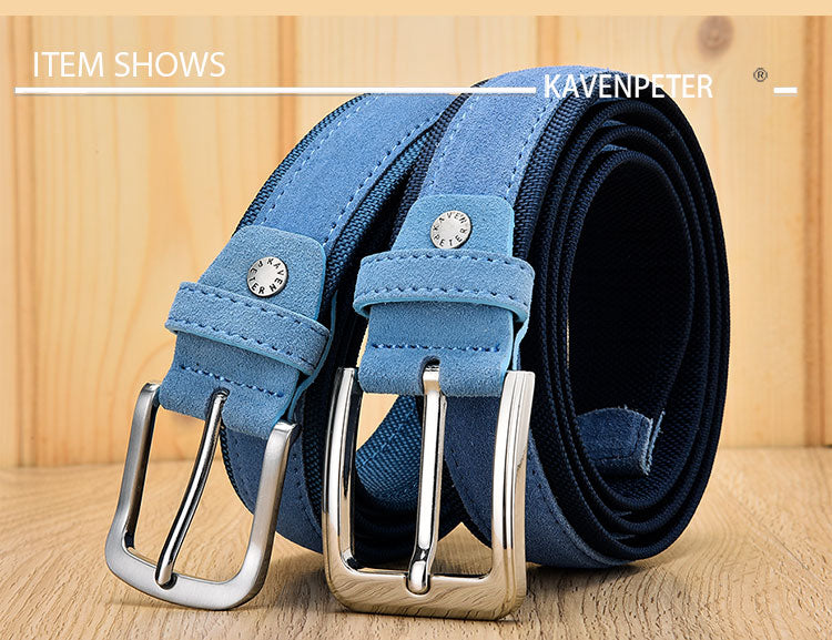 KAVENPETER™ Genuine Suede Leather Belt For Men