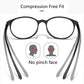 Ultralight Titanium Round Blue Light Reading Glasses