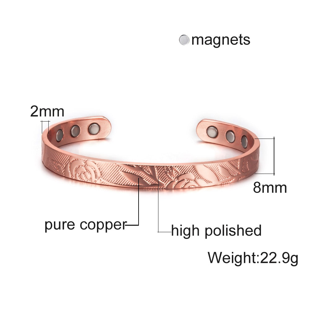 Pure Copper Magnetic Therapy Health Bracelet