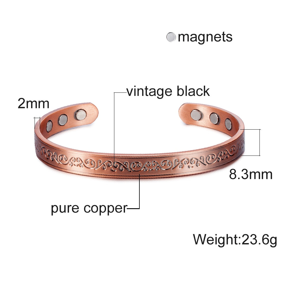 Pure Copper Magnetic Therapy Health Bracelet