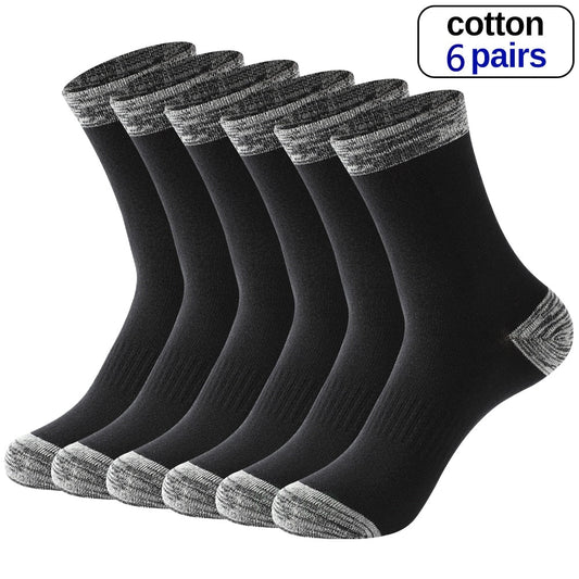 Soft Comfortable Cotton Winter Socks for Men (6pairs)