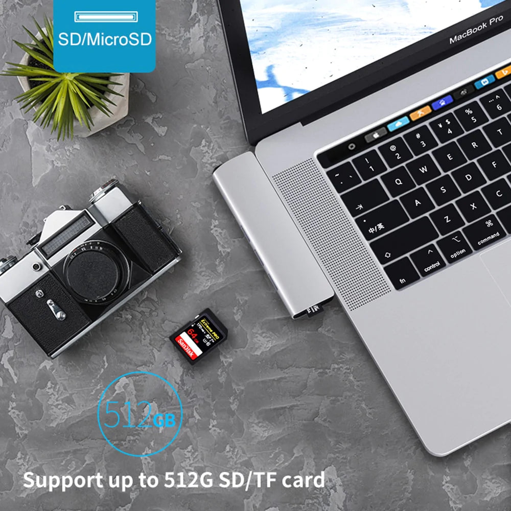 MacBook Pro/Air  7 in 1 USB Port Splitter Adapter