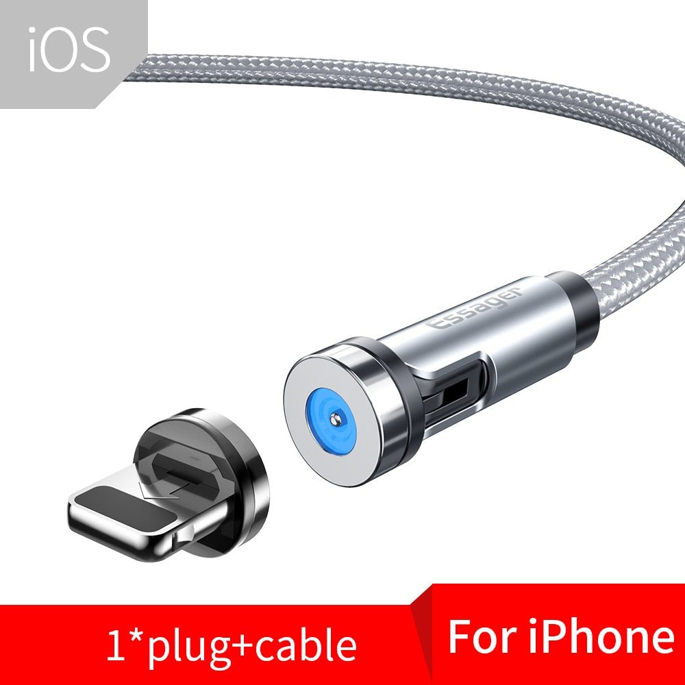 Magnetic Rotating Smart Fast Charging Cable