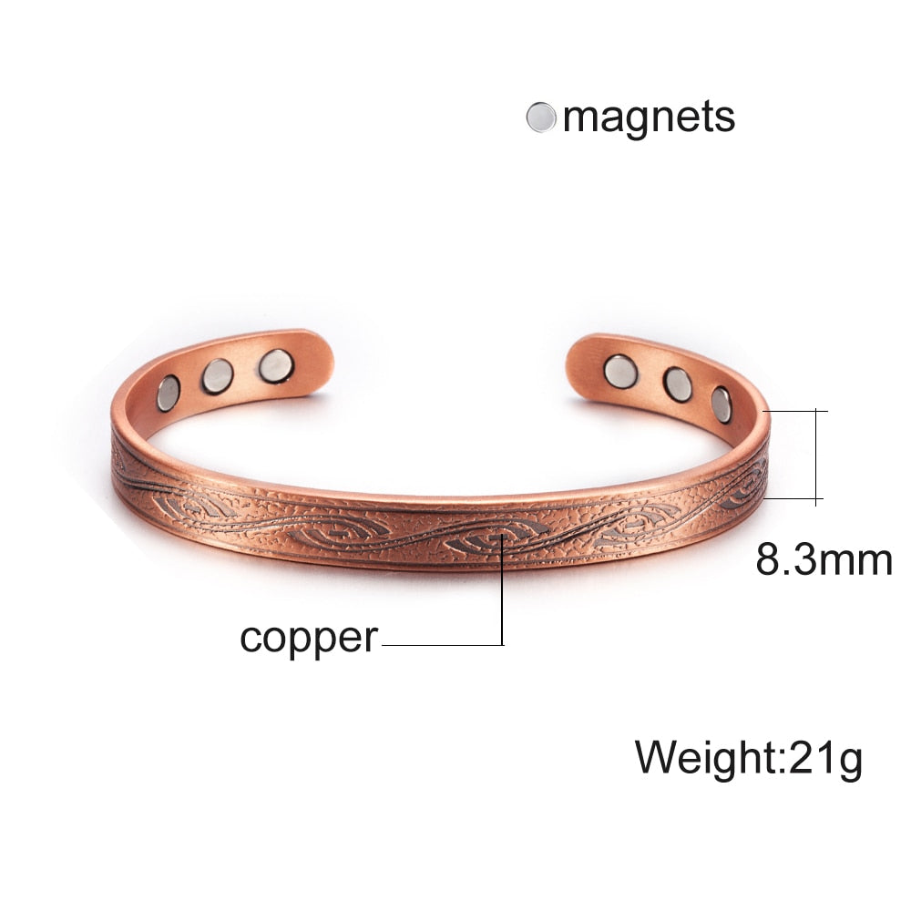 Pure Copper Magnetic Therapy Health Bracelet