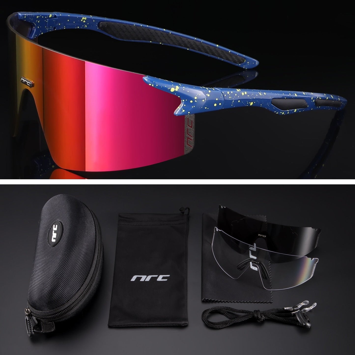NRC™ UV400 Triple Lens Cycling Sunglasses
