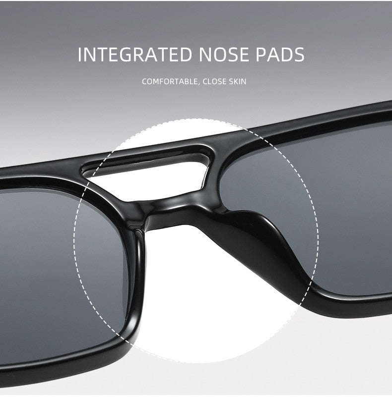 Retro Double Bridges Gradient Sunglasses
