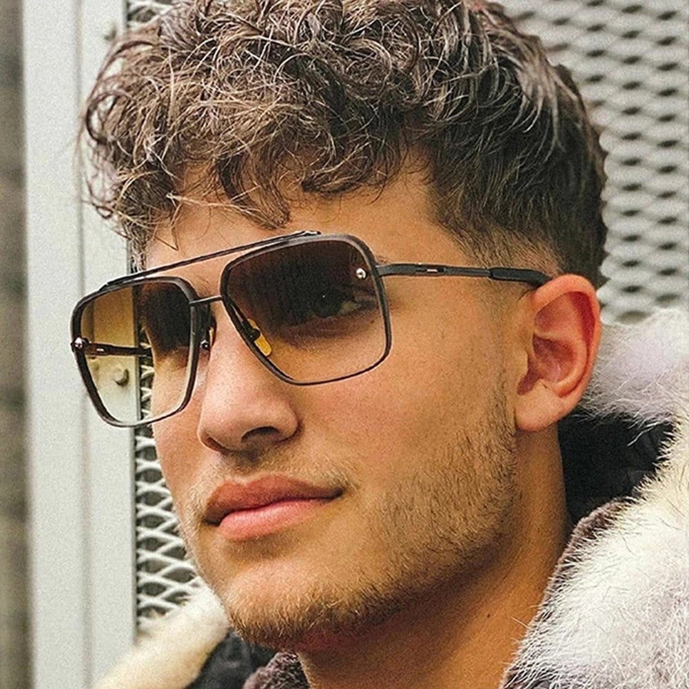 Gradient Vintage Driving Sunglasses