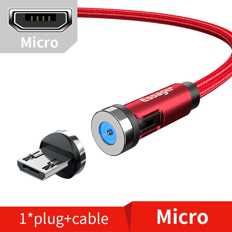 Magnetic Rotating Smart Fast Charging Cable