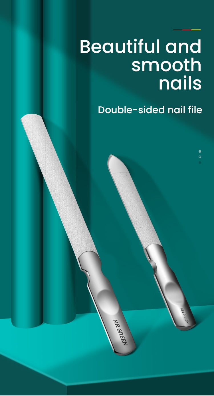 MR.GREEN™ Medical-Grade Stainless Steel Double-Sided Nail File