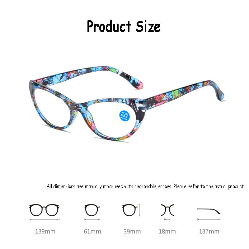Seemfly™ Ladies Floral Prescription Reading Glasses