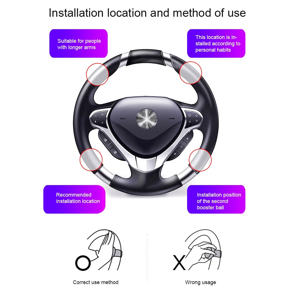 Steering Wheel 360 Degree Power Handle Knob