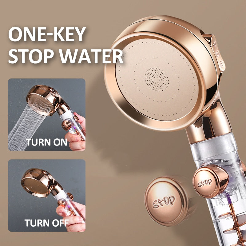 Turbocharged™ Water-saving Filtering Shower Head