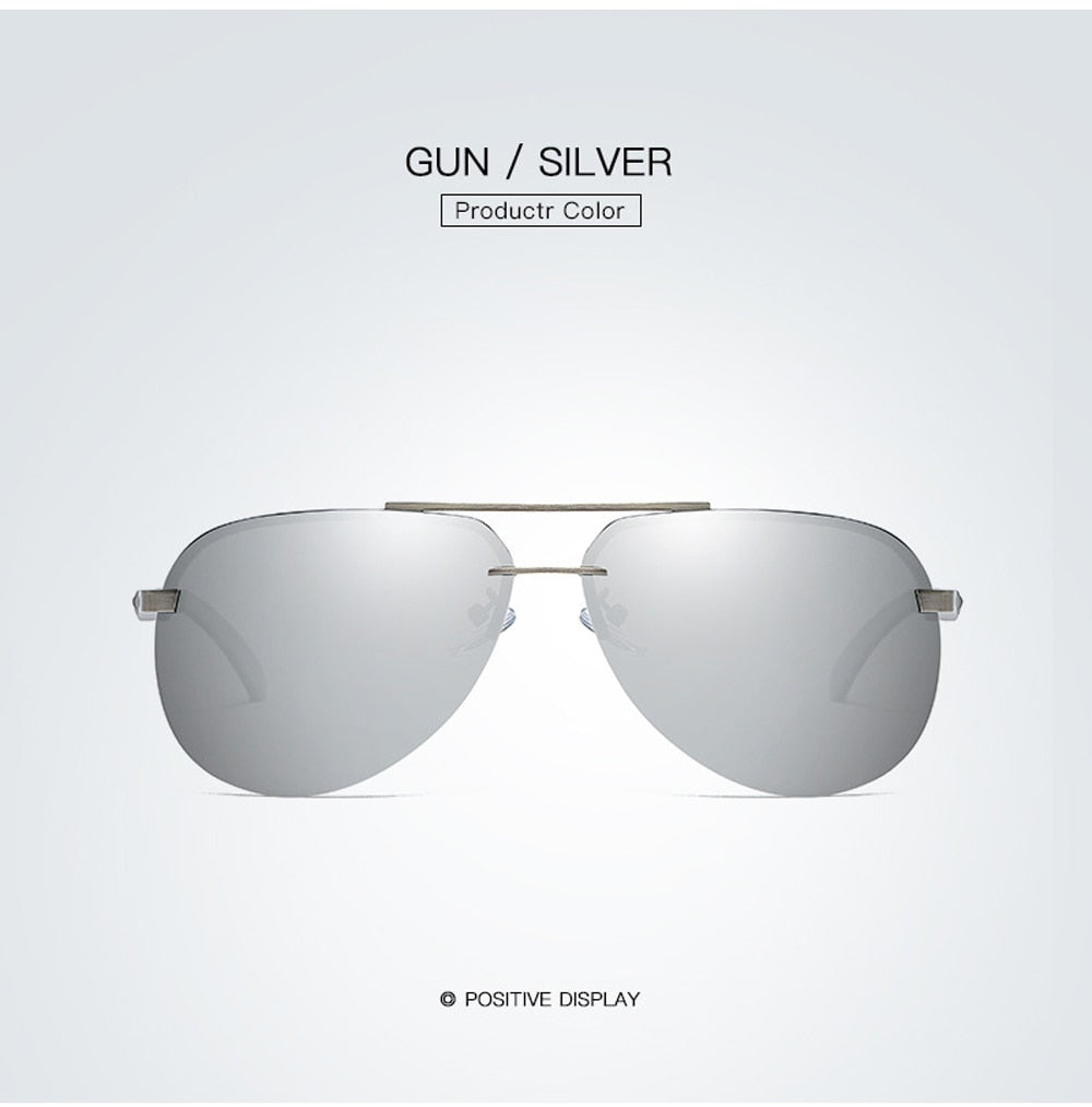 Mirror Pilot Design Polarized Sunglasses
