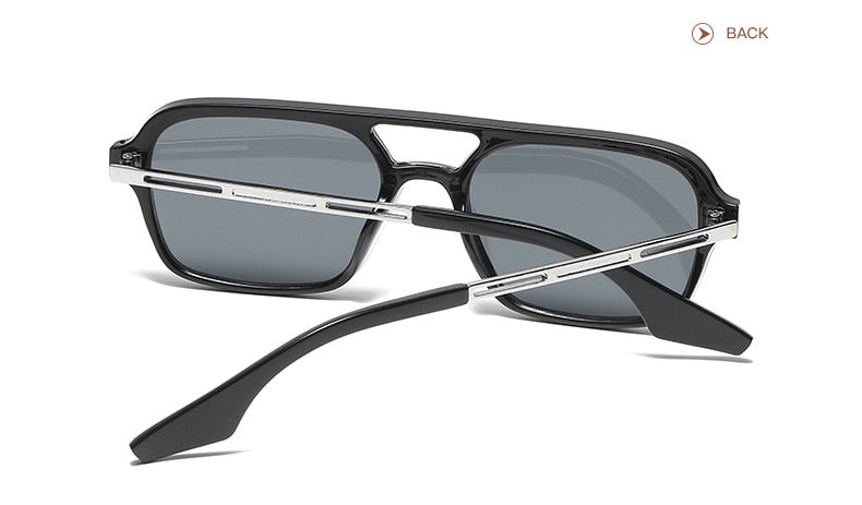 Retro Double Bridges Gradient Sunglasses