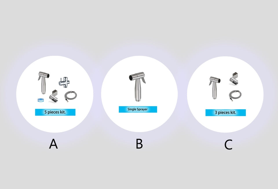 Stainless Steel Bidet Sprayer Bathroom Set