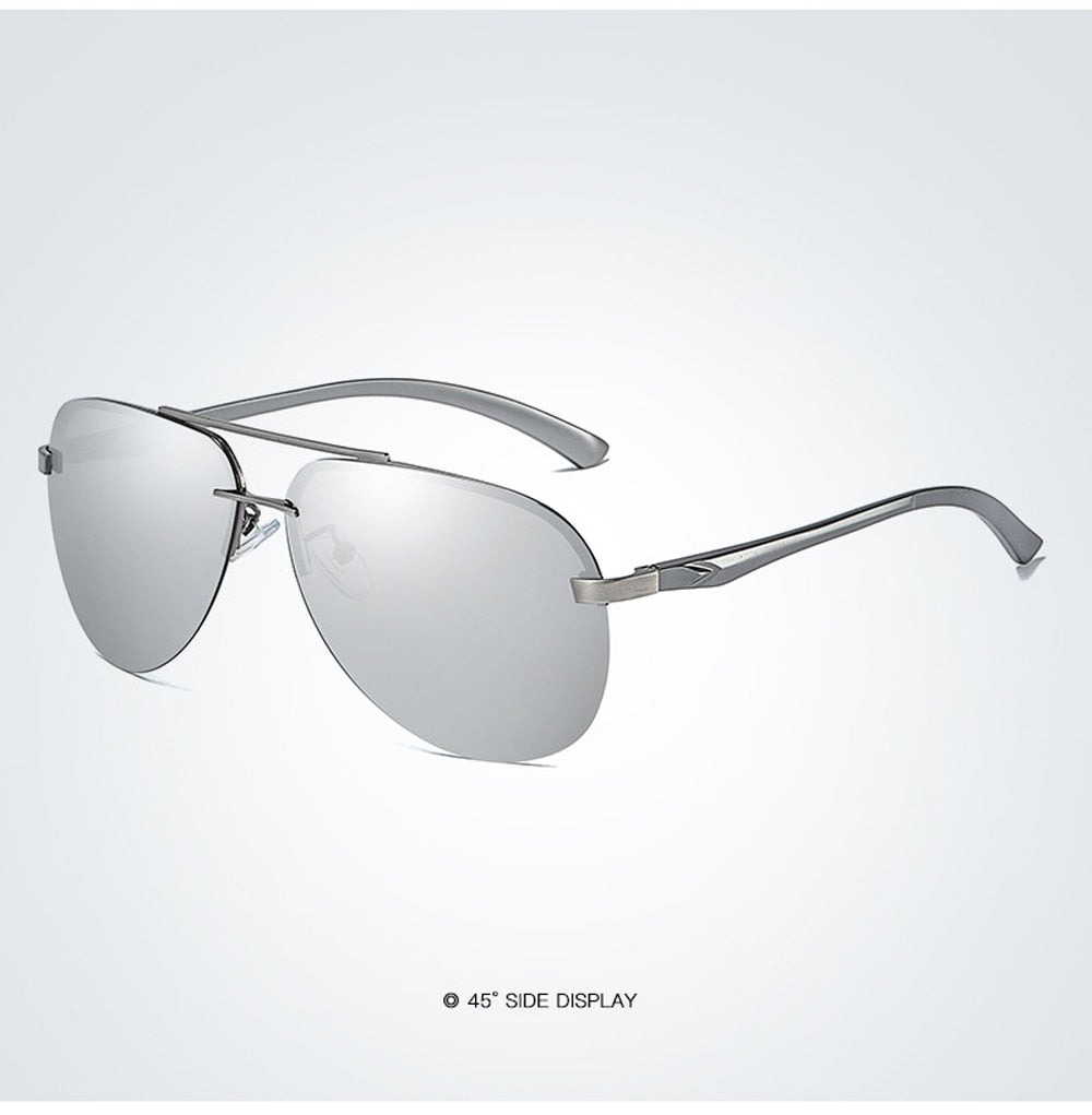 Mirror Pilot Design Polarized Sunglasses