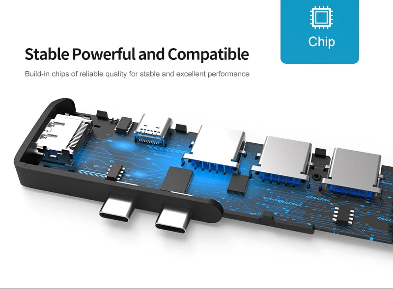 MacBook Pro/Air  7 in 1 USB Port Splitter Adapter