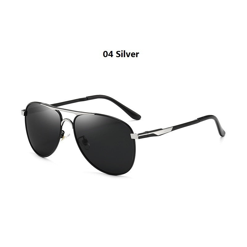 Luxury Pilot Polarized Metal Sunglasses