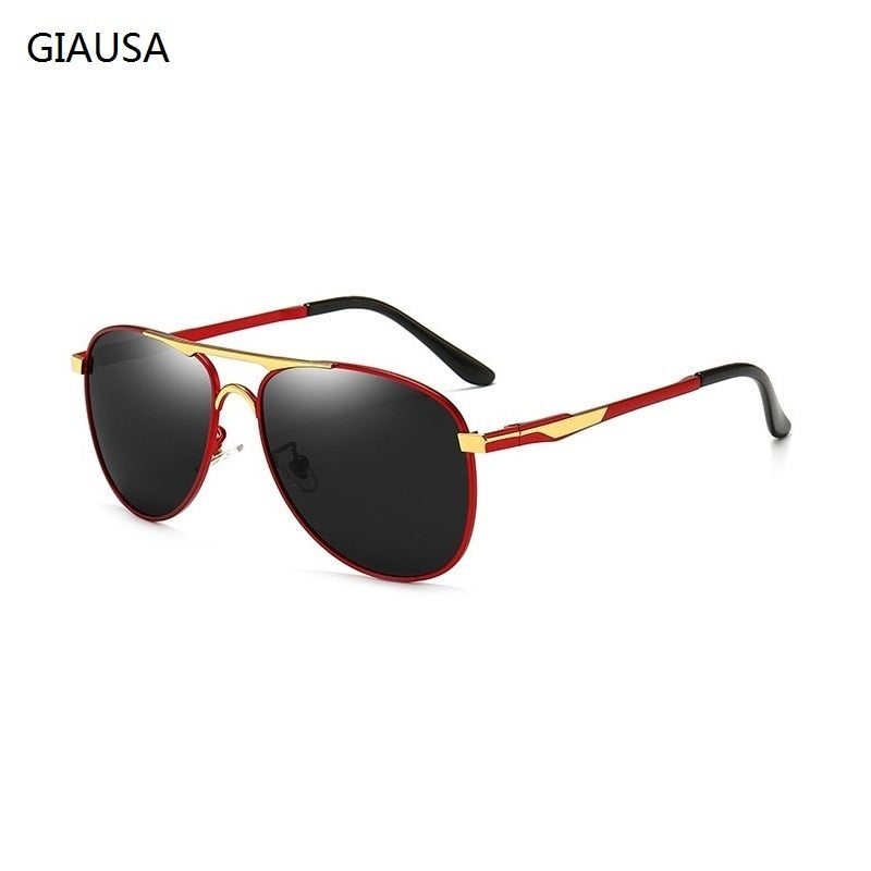 Luxury Pilot Polarized Metal Sunglasses