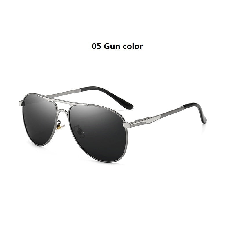 Luxury Pilot Polarized Metal Sunglasses