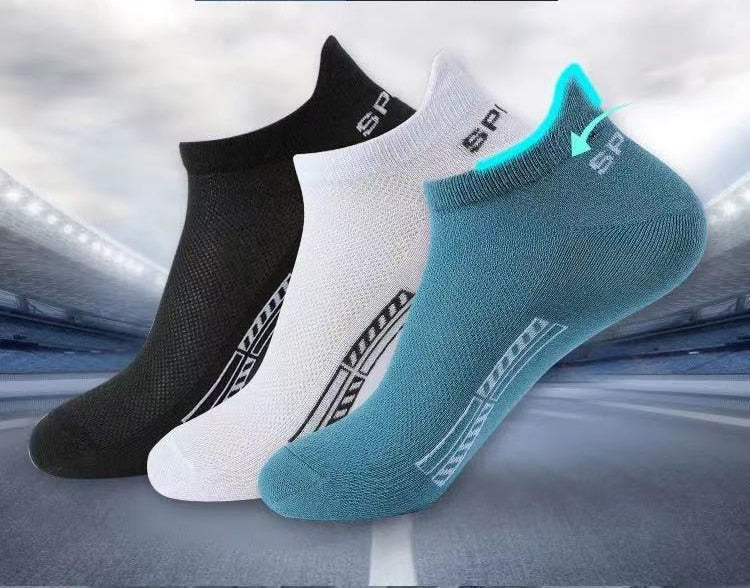 High Quality Breathable Cotton Ankle Mesh Socks (10Pairs )