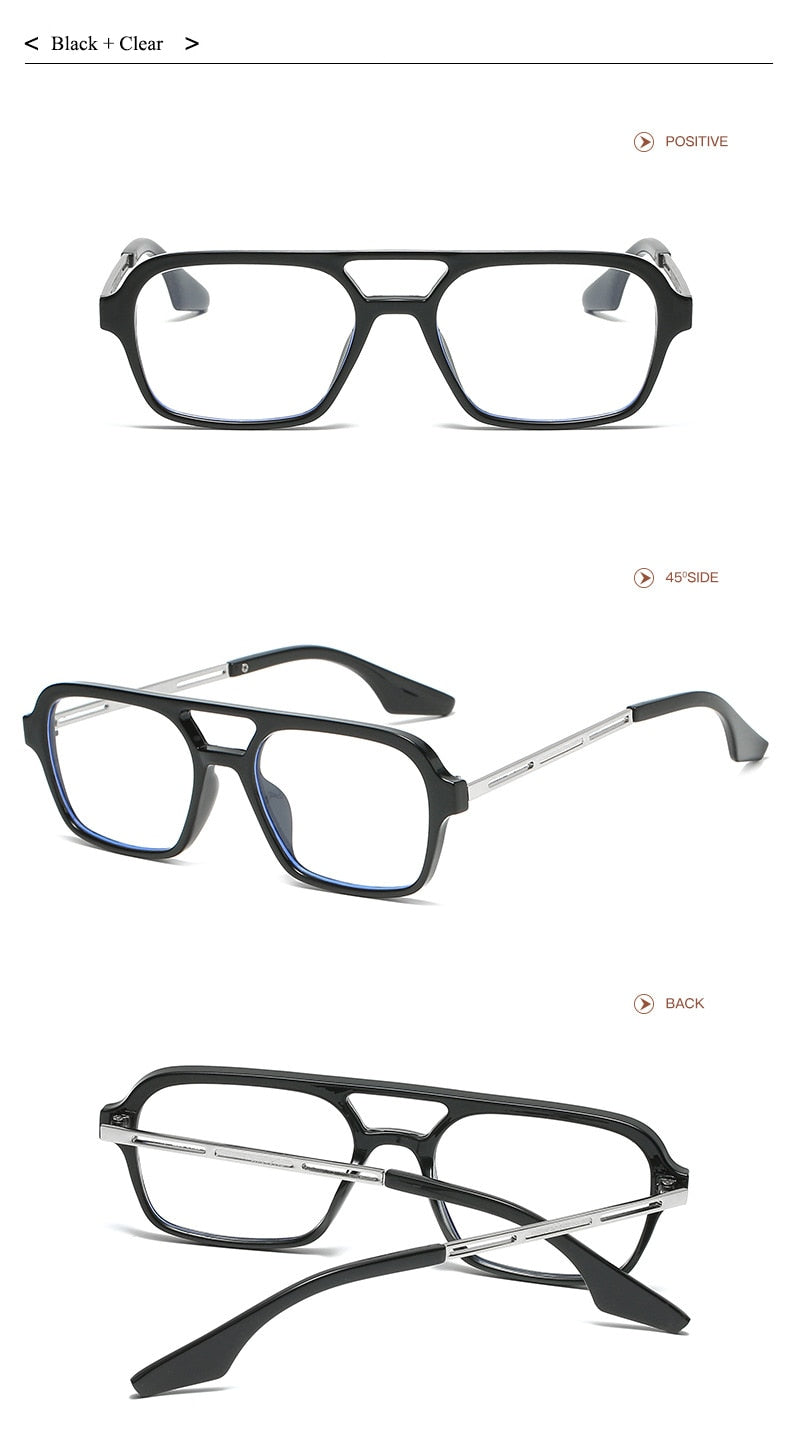 Retro Double Bridges Gradient Sunglasses