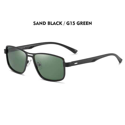 Polarized Square Metal Sunglasses For Men
