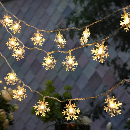 Christmas Led Garland Snowflake String Light (2 pcs set) - Indigo-Temple