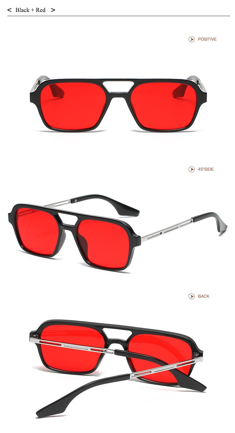 Retro Double Bridges Gradient Sunglasses