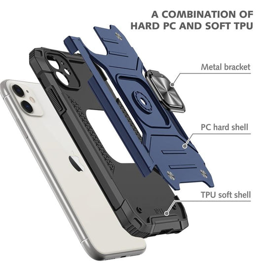 Heavy Duty Magnetic Metal Ring Phone Case