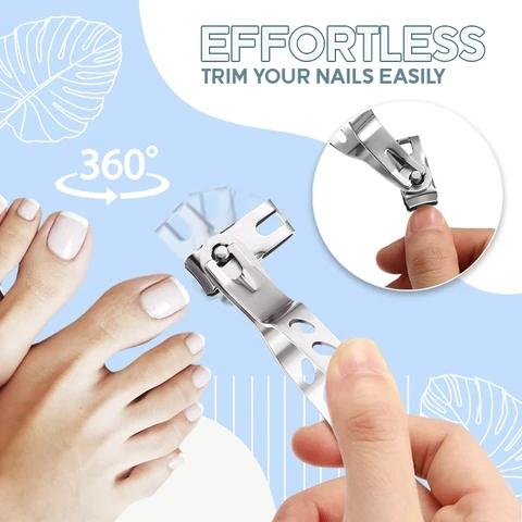 Long Handle Design 360° Rotating Head Smart Nail Clipper