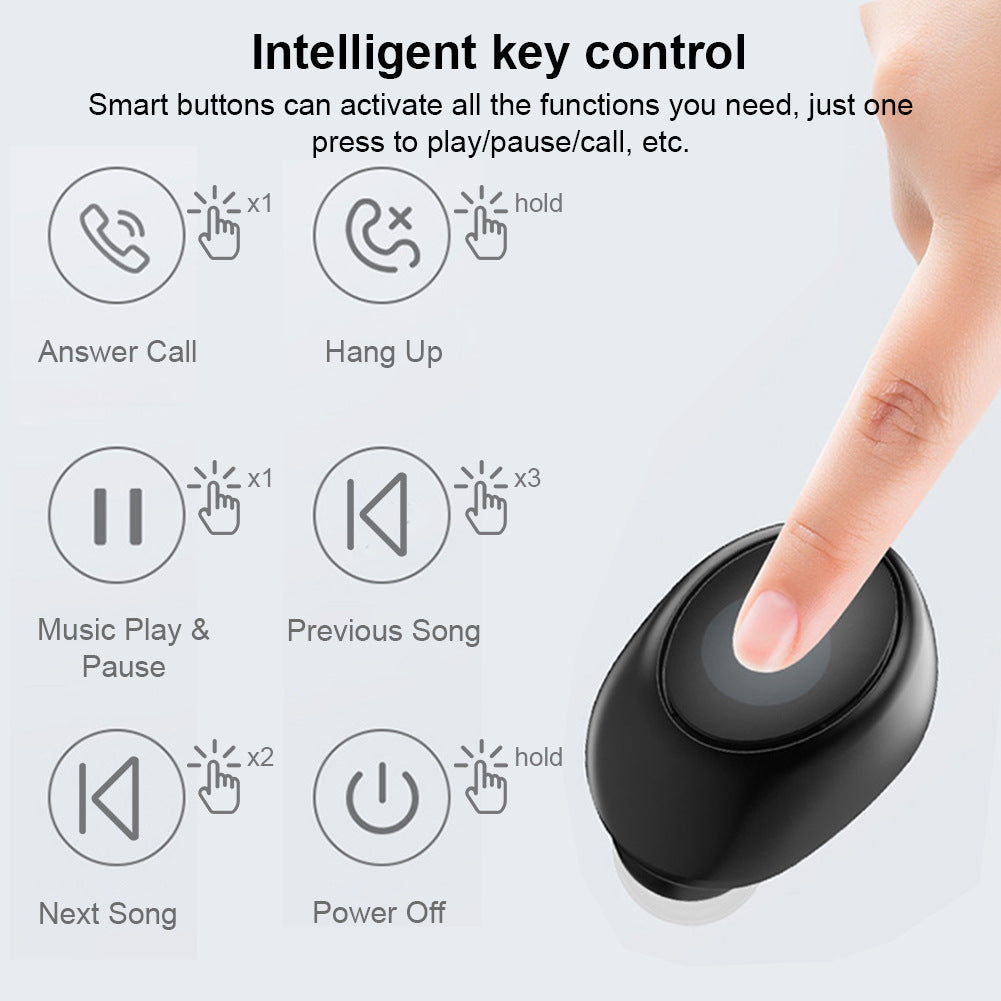 X6 Invisible Mini Hi-Fi Bluetooth Earphone