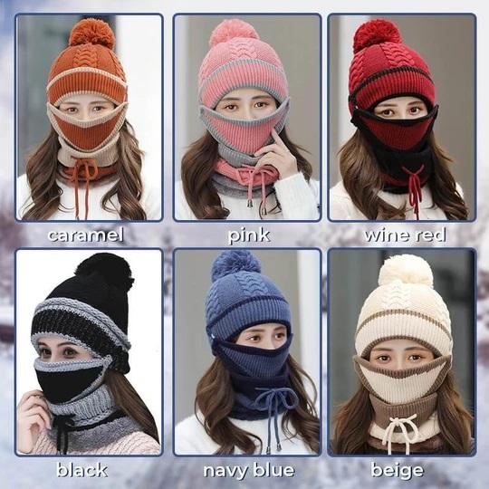 Winter Protection 3-in-1 Set (Mask,Hat,Scarf)