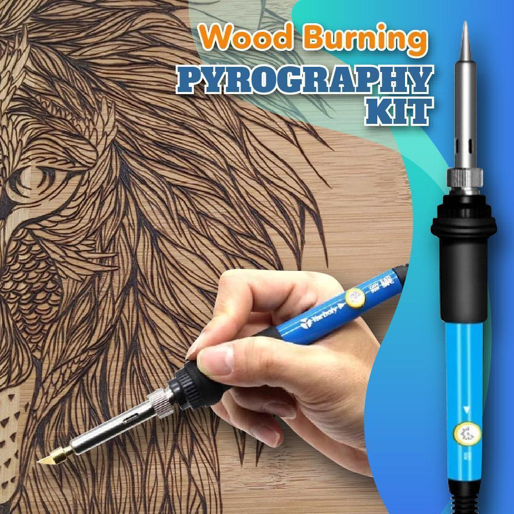 28 pcs Wood Burning Pyrography Kit - Indigo-Temple