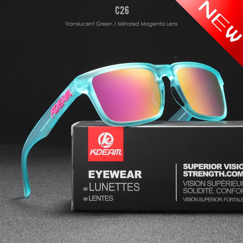 KDEAM Ultra-Stylish Square Polarized Sunglasses