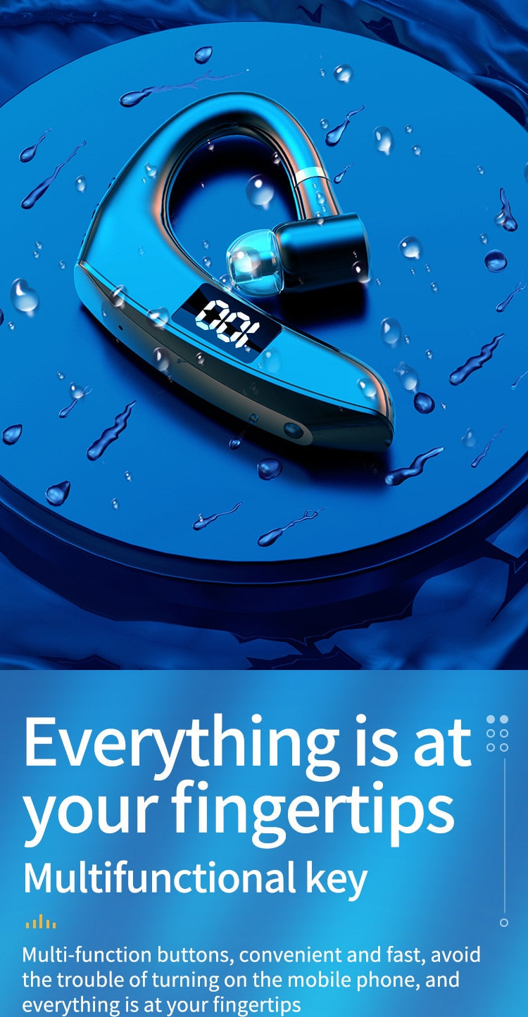 Wireless HD Call Bluetooth Earphone with Digital Display