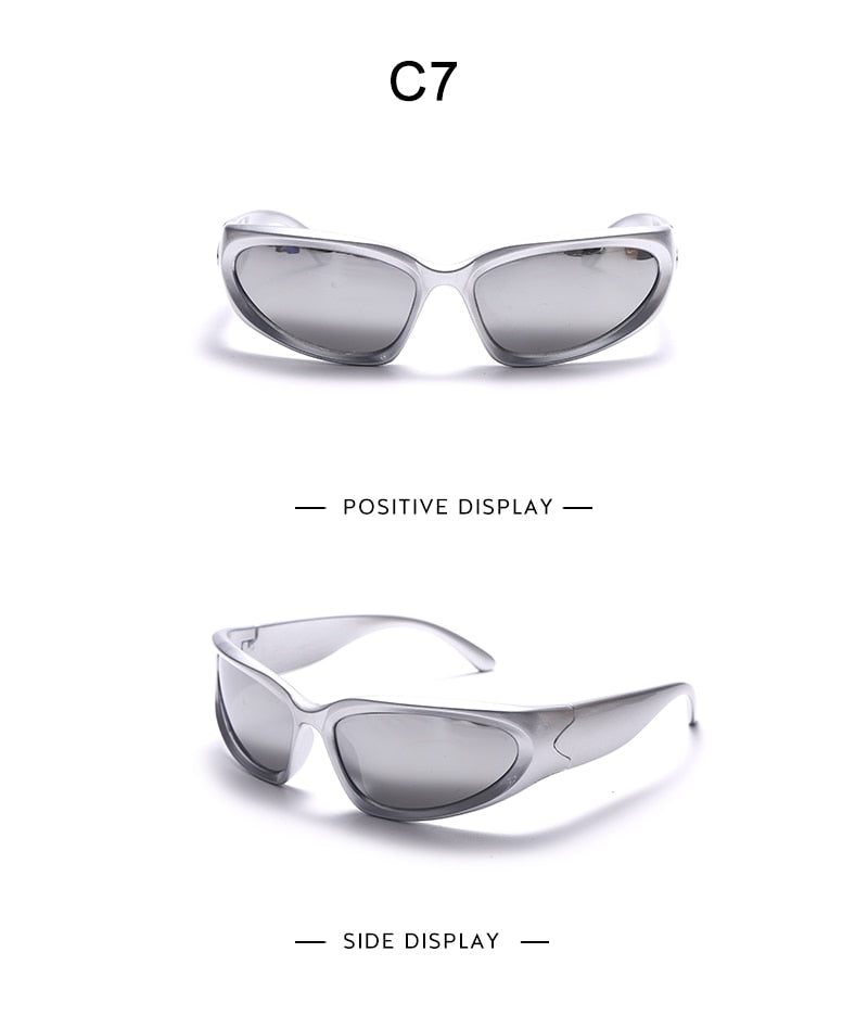 Large Frame Mirror Unisex Designer Sunglasses