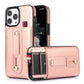 Ring & Stand Wallet Phone Case For iPhone