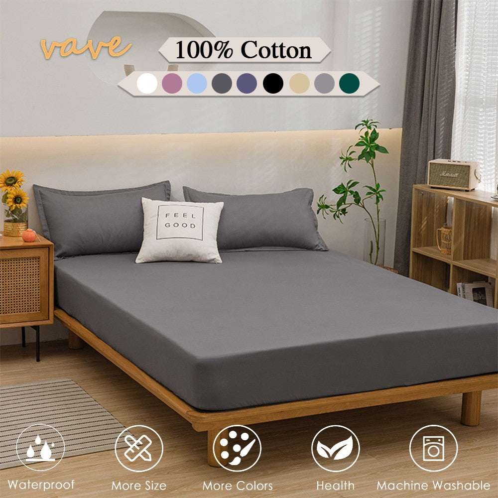 Premium 100% Cotton Breathable Anti-Slip Bed Sheet