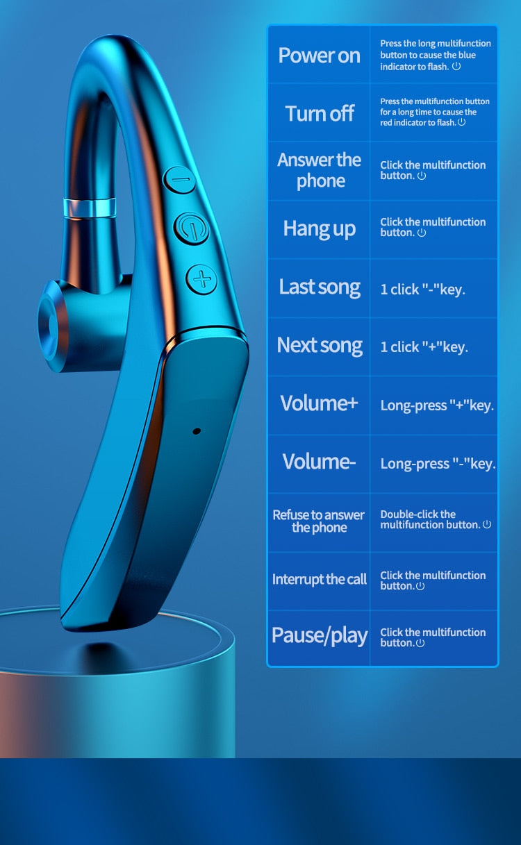 Wireless HD Call Bluetooth Earphone with Digital Display