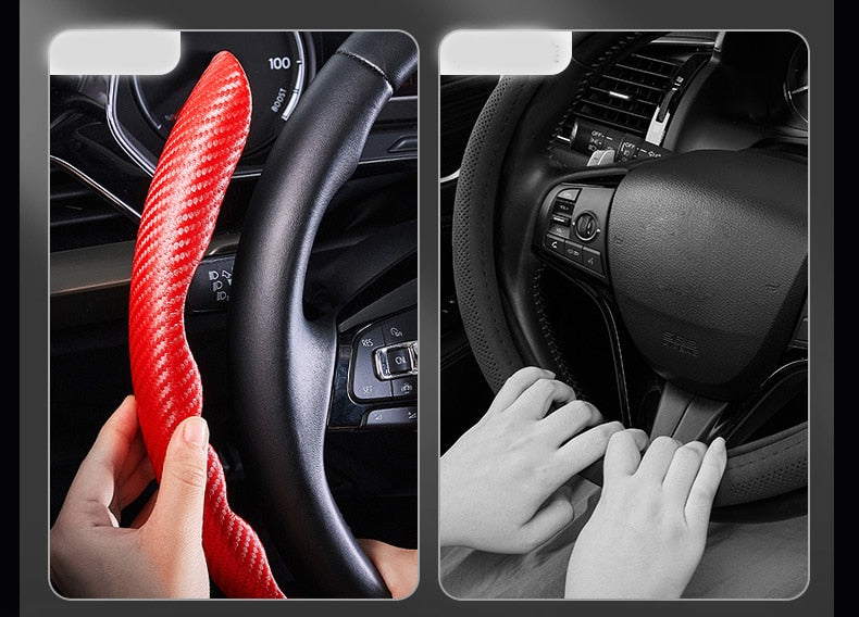 Carbon Fiber Universal Non-Slip Steering Wheel Cover